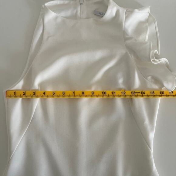 Black Halo Women's Pablo Mini Dress Ruffle White Size 6 NWT Bridal Party - Picture 10 of 11